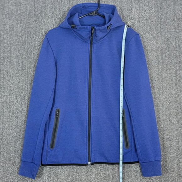 Uniqlo Jacket Womens Small Blue Hooded Performance Full Zip - Picture 3 of 12